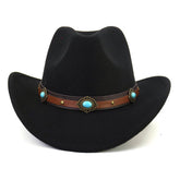 Turquoise Trim Western Cowboy Hat For Women_Cwah0688