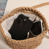 CROSSBODY HOLLOW COTTON WOVEN BAG BEACH BAG_CWAB1860