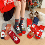 CHRISTMAS GIFTS SANTA CLAUS ELK PATTERN CREW SOCKS_CWMS1365