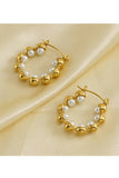 18K Gold Plated Stainless Steel Earrings_Cwaje0394