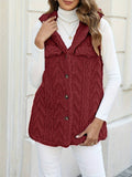 Warm Stylish Plush Hooded Cardigan Vest
