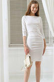 Women Solid Color Back Split Dress_Cwdmd788