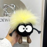 CUTE WOOL BRIQUETTES CAR KEYCHAIN BAG PENDANT_CWMM2535