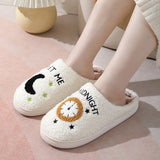 CARTOON MOON AND CLOCK PATTERN INDOOR SLIPPERS_CWSHS0255