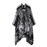 CAPE DARK DOUBLE SIDED WARM OUTER WEAR THICK SHAWL_CWASC2125