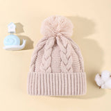 2024 NEW CHILDRENS SINGLE BALL TWIST KNITTED HAT_CWAH1741