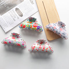 Cwaha1419_Acetic Acid Plant Flowers Irregular Hair Claw Clip