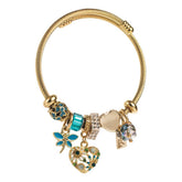 BEADED STEEL BRACELET WITH HEART CHARM_CWMM8473