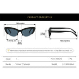 NEW HALF FRAME CAT EYE PERSONALITY SUNGLASSES_CWASG0520