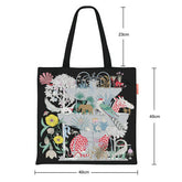 ANIMAL FLORAL CANVAS TOTE BAG FOR WOMEN_CWAB5128