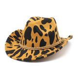 THICKENED FABRIC COW PATTERN WESTERN COWBOY HAT_CWAH2555