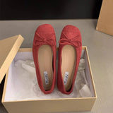 SILVER TWEED FLATS FOR WOMEN ELEGANT SPRING SHOES_CWSHF0115