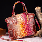 CLASSY CROCODILE PATTERN TOP HANDLE BAG_CWAB0572
