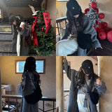 FROSTED SUEDE BAG VINTAGE SHOULDER MESSENGER BAG_CWAB4122