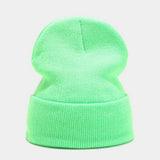 SOLID COLOR KNITTED HAT WITH CUFFS_CWAH1578