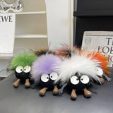 CUTE WOOL BRIQUETTES CAR KEYCHAIN BAG PENDANT_CWMM2535