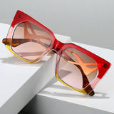 CAT EYE CURVED TEMPLE FASHION SUNGLASSES_CWASG0536