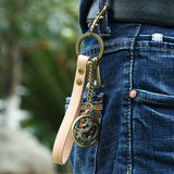 CREATIVE RETRO CAR PENDANT COWHIDE KEYCHAIN_CWMM5030