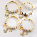 BUTTERFLY BEAD CHARM ADJUSTABLE BRACELET_CWMM8492