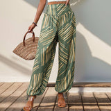 Split Bohemian Waist Skinny Pants