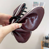 Women¡¯S Leather Butterfly Claw Clip For Thick Hair_Cwaha0735