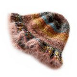 CHILDRENS COLORFUL GRADIENT STRIPED KNITTED HAT_CWAH2058