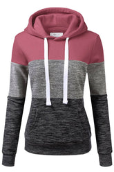 Women Color Matching Casual Hoodie_Cwohol409