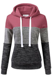 Women Color Matching Casual Hoodie_Cwohol409