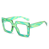 Tortoiseshell Square Frame Fashion Glasses_Cwasg0235