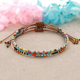 HAND WOVEN BEADED MULTI COLOR RICE BEAD BRACELET_CWMM3851