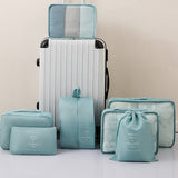 6 7 PIECE WATERPROOF TRAVEL PACKING CUBE SET_CWAB0542