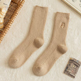 Winter Plush Bear Cute Pile Socks_Cwms1060