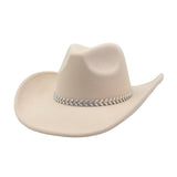 Western Ethnic Felt Cowboy Fedora Hat_Cwah04446