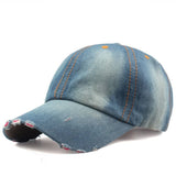 PLAIN DENIM BASEBALL CAP CASUAL OUTDOOR HAT_CWAH1020