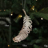 GLITTER REINDEER HOUSE CHRISTMAS TREE ORNAMENT_CWMM9747