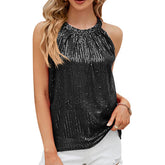 Womens Summer Fashion Sequin Straps Tank Top_Cwttk0359