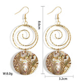 FASHIONABLE NICHE TEMPERAMENT ABALONE EARRINGS_CWMM4257