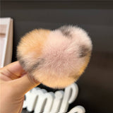 CUTE REX RABBIT HEART HAIR CLIP FLUFFY BB PIN_CWAHA3309