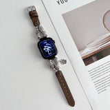 IWATCH9 1 SE DOG PAW ORNAMENT GENUINE LEATHER STRAP_CWWW0060
