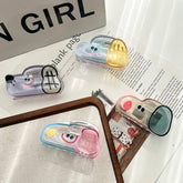 CUTE SMILING DOG TRANSPARENT HAIR CLAW FOR GIRLS_CWAHA6025