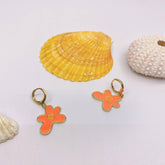 Trendy Commuter Floral Enamel Earrings Ring