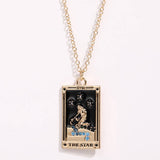 NEW RETRO DIAMOND DROP OIL SQUARE NECKLACE_CWMM3743