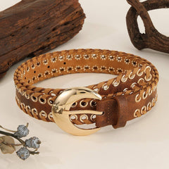 Vintage Handmade Drawstring Punk Street Style Belt_Cwmm3928