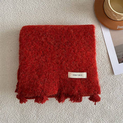 SOFT KNIT SCARF THICK TASSEL WINTER WARM WRAP_CWASC2292