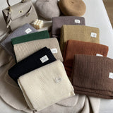 PLAID KNIT SCARF SOFT FAUX CASHMERE WINTER WRAP_CWASC1235