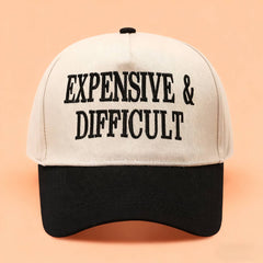 Retro Letter Embroidery Baseball Cap Unisex_Cwah04658
