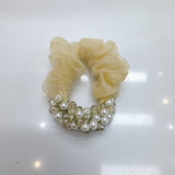 SWEET CRYSTAL PEARL SCRUNCHIE NEW SIMPLE HAIR TIE_CWAHA6773