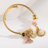 ADJUSTABLE DIY BEADED BRACELET WITH BEAR SUN_CWMM8617