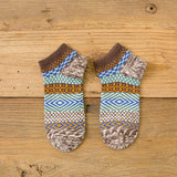 5PCS SET ALPACA VINTAGE FLORAL PATTERN SOCKS_CWMS0207