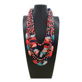 MULTI LAYERED IRREGULAR WOODEN BEADS NECKLACE_CWMM4556